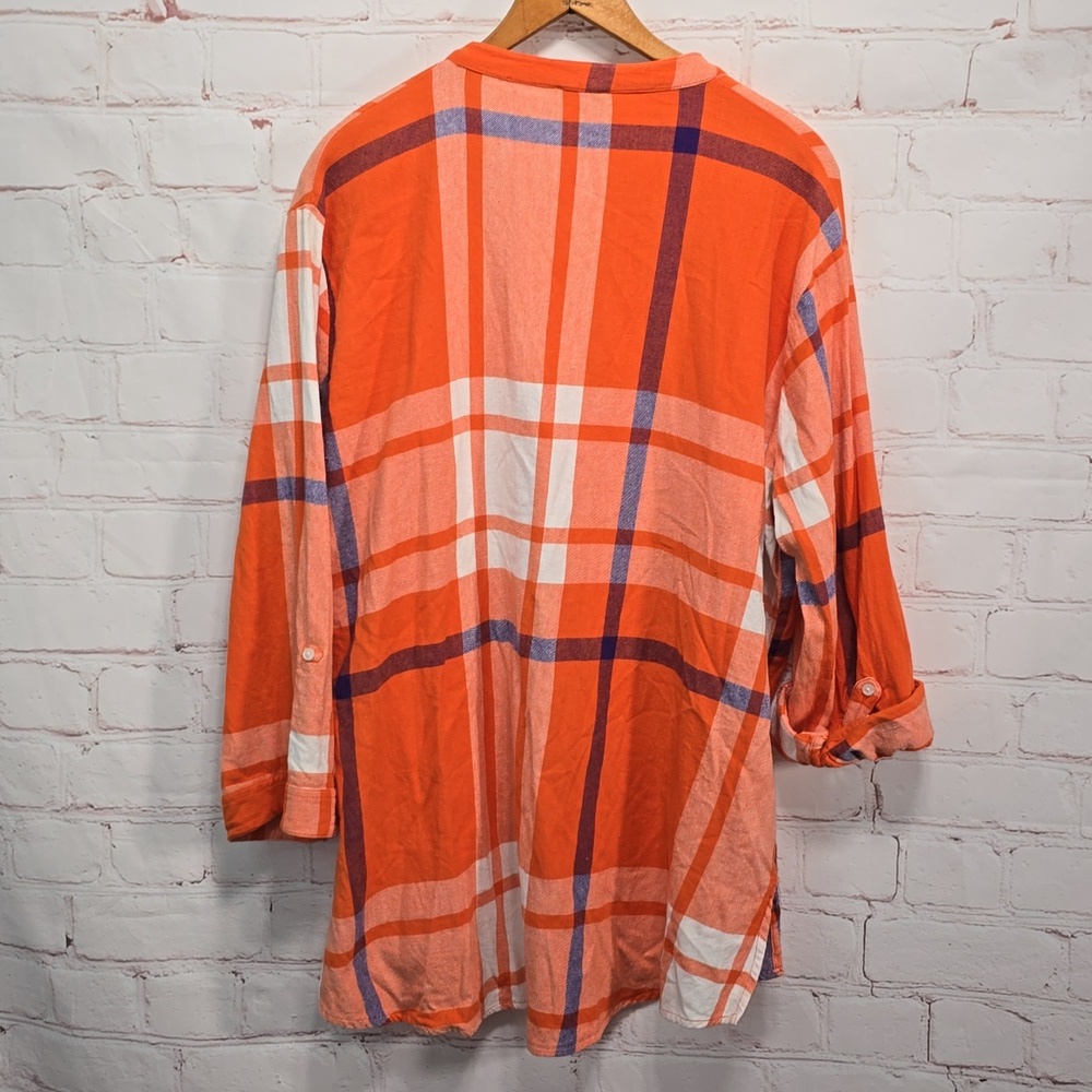 Clemson University Tigers Plaid Woven Tunic Long Sleeve Shirt Womens Size XL - Picture 9 of 11